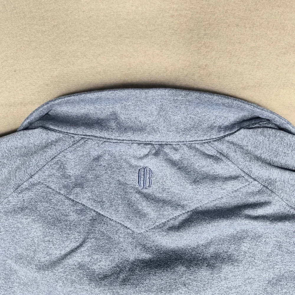 Holderness & Bourne Mens Dry-Luxe Performance Quarter Zip Pullover Blue Large
